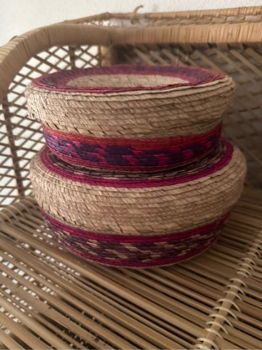 2 Tortilleros de Palma Mexicana 2 Tortilla Warmer Baskets